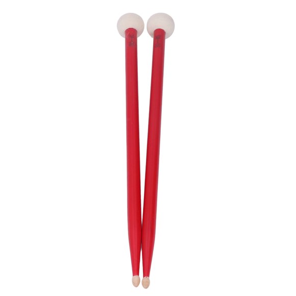 Drum Mallet Set, 2Pcs Drums Mallets Accessory For Playing Red