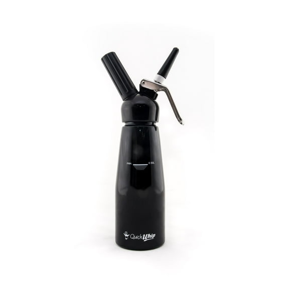 QuickWhip Premium 0.5L Whipped Cream Dispenser – Sleek Black Whip Cream Maker for Desserts and Beverages