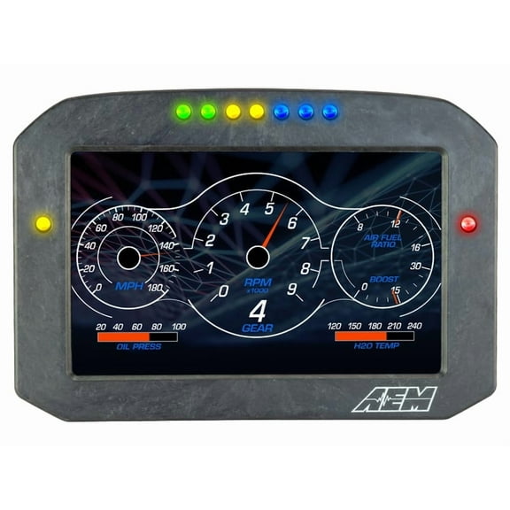 AEM 30-5702F CD-7GF Carbon Flat Panel Digital Dash Display