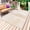 Off White, variant on Purple Outdoor Rug 5x8 Ft - Reversible Patio Rug Outdoor Camping Rugs, Retro Oil Painting Modern Abstract Art Aesthetics Indoor Outdoor Area Rugs, Non-Slip Outdoor Carpet Runner for Deck/Porch