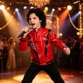 thumbnail image 6 of Halloween Cosplay Faux Leather Jacket and Pop Star Halloween Costume for Rock Star Role Play Dress Up Performance Outfit 110, 6 of 7