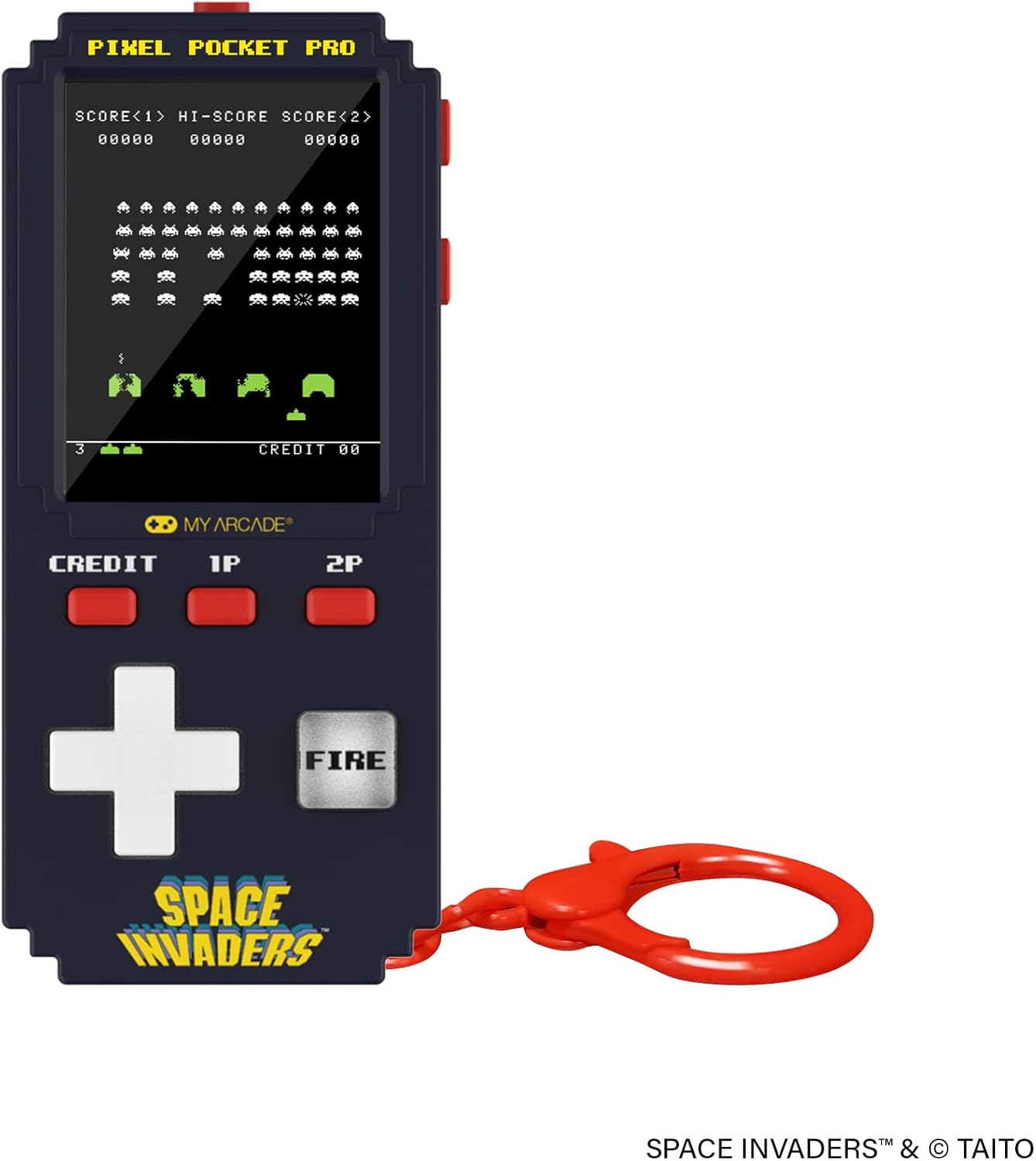 My Arcade Space Invaders Pixel Pocket Pro : Officially Licensed Space Invaders Video Game, Portable Keychain Arcade