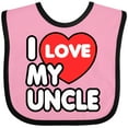 thumbnail image 3 of Inktastic I Love My Uncle Boys or Girls Baby Bib, 3 of 4