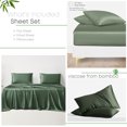 thumbnail image 3 of LINENWALAS Twin Sheet Sets, Cooling Sheets, Rayon Derived from Bamboo, Deep Pocket Up to 16", Breathable & Soft Bed Sheets, Luxury Silky Bedding Sheets (Twin, Avocado Green), 3 of 9