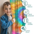 thumbnail image 3 of Blackout Kids Curtains,Colorful Tie Dye Mandala Pattern Childrens Insulated Curtains Set Of 2,Bedroom Essentials,Toddler Room Decor 42"x63", 3 of 5