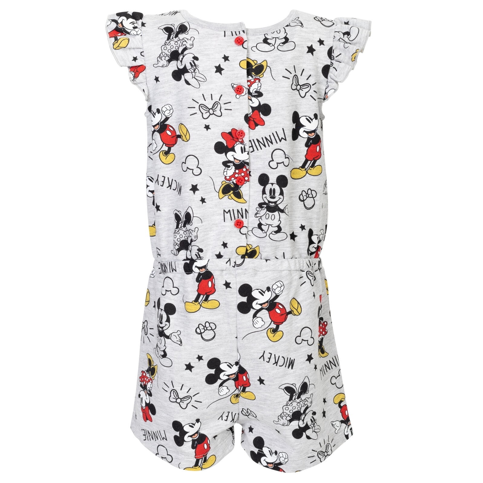 Disney Mickey & Minnie Mouse Baby Girls' Sleeveless Romper, 7-8