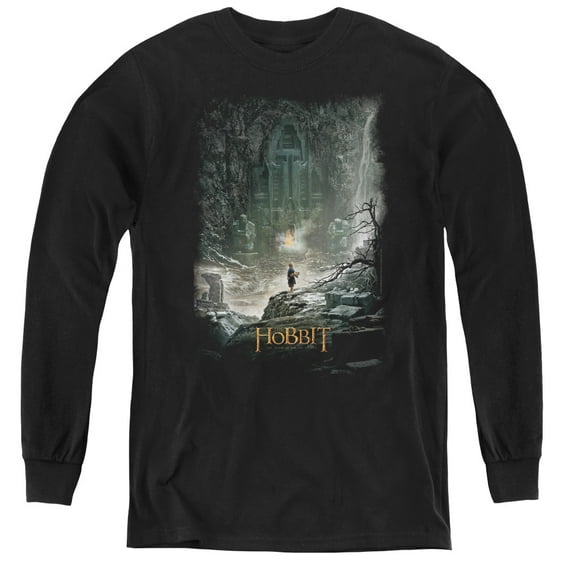 Hobbit - At Smaugs Door - Youth Long Sleeve Shirt - Small