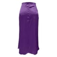 thumbnail image 5 of Gbsyewxs Womens Skirts Midi Skirt High Waist Solid Color Straight Elegant Party Women'S Skirts Dark Purple, 5 of 5