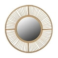 thumbnail image 1 of Natural Creative Home Decor Hanging Woven Bamboo Wall Mirror Round Shape, 1 of 5