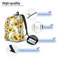 thumbnail image 4 of Yiaed Sunflowers Print Backpack, Premium Laptop Backpack, Travel Backpack for Women, Lightweight Backpacks, Comfortable Back Pack-Medium, 4 of 5