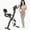 White + Metal, variant on Folding Exercise Bike, Fitness Upright and Recumbent X-Bike with 16-Level Adjustable Resistance, Arm Bands and Backrest   WL RR
