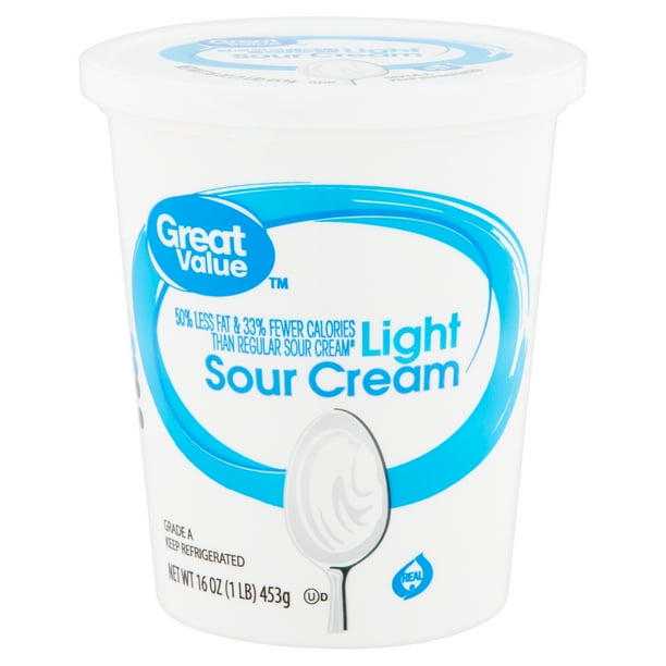 Great Value Light Sour Cream, 16 oz