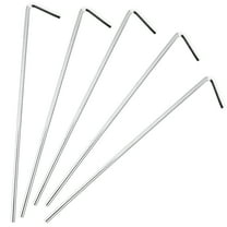 Supvox 20Pcs Plated Silver Steel Tent Stake Set Durable Ground Nails for Camping Tent Accessories