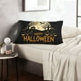 thumbnail image 6 of Halloween Plush Throw Pillow Covers, Halloween Night Pumpkin Happy Pillow Cases with Invisible Zipper,Halloween Decor Microfiber Pillow Cases for Sleeping Bedroom Sofa Living Room, 6 of 6