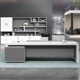 thumbnail image 3 of Boss Workbench Office Desks Wooden Keyboard Laptop Multifunctional Office Desks Drawers Storage Scrivania Angolare Furnitures My Lux Decor Round, 3 of 20