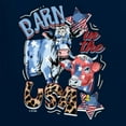 thumbnail image 6 of Wild Bobby Barn In The USA Red White and Blue Cows Pop Culture Unisex Crewneck Sweatshirt, Navy, Small, 6 of 6