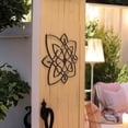 thumbnail image 4 of LENLN 23.2 Inch Metal Flower Wall Decor, Rustic Iron Floral Hanging Wall Art, Wall Sculpture Farmhouse Decoration for Living Room Bedroom Bathroom Entryway, 4 of 7