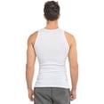 thumbnail image 4 of Knocker Men's 3 Tank Top Undershirts A-Shirt - 2XL, 3 White, 4 of 4
