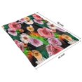 thumbnail image 4 of Pioneer Flower Floral Print Pattern Blanket,Comfortable Soft Flannel Throw Blanket,All Season,Warm Lightweight Blankets for Sofa Bed Couch Living Room Chair,40"x50", 4 of 4