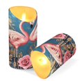 thumbnail image 4 of Wobogo Raggedy Pink Flamingos Flameless Candles with Remote Battery Operated Flickering LED Candles with Timer 2/4/6/8H Small Size, 4 of 8