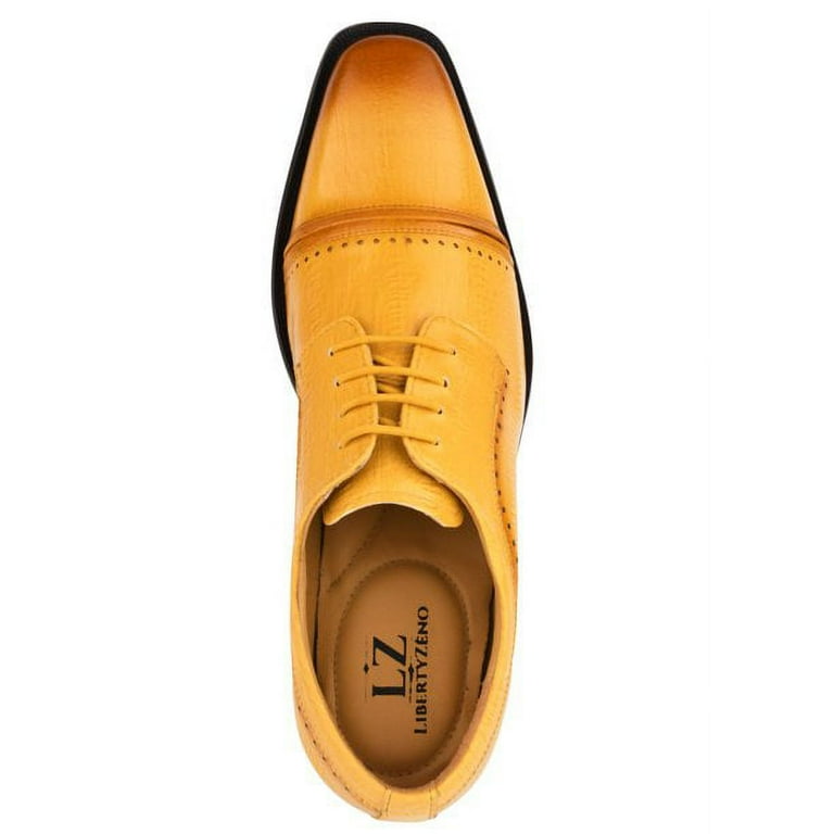 LIBERTYZENO Men Oxford Style Adult Dress Shoes Mustard 12 Walmart
