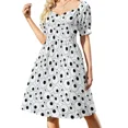 thumbnail image 1 of Vestido de manga corta con ojos saltones, vestido de fiesta de noche, vestido de verano para mujer, ropa de verano para mujer, 1 of 7
