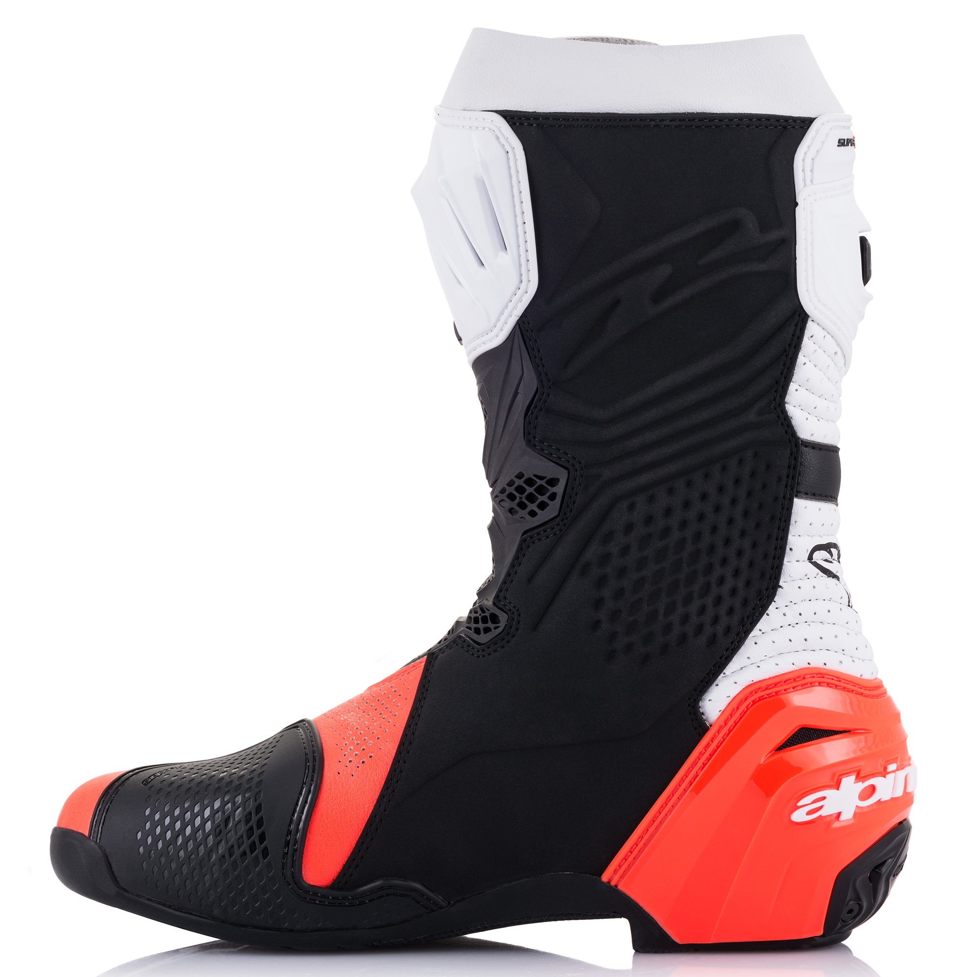 Alpinestars Supertech R Vented Mens Motorcycle Boots Black/White