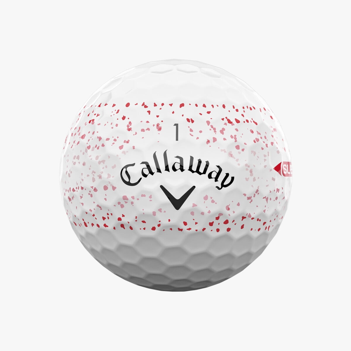 (4 pack) Callaway Golf 2023 SuperSoft Splatter Golf Balls, Splatter Red, 12pk