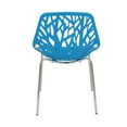 thumbnail image 4 of LeisureMod Modern Asbury Dining Side Chair With Chromed Legs in Blue Set of 2, 4 of 7