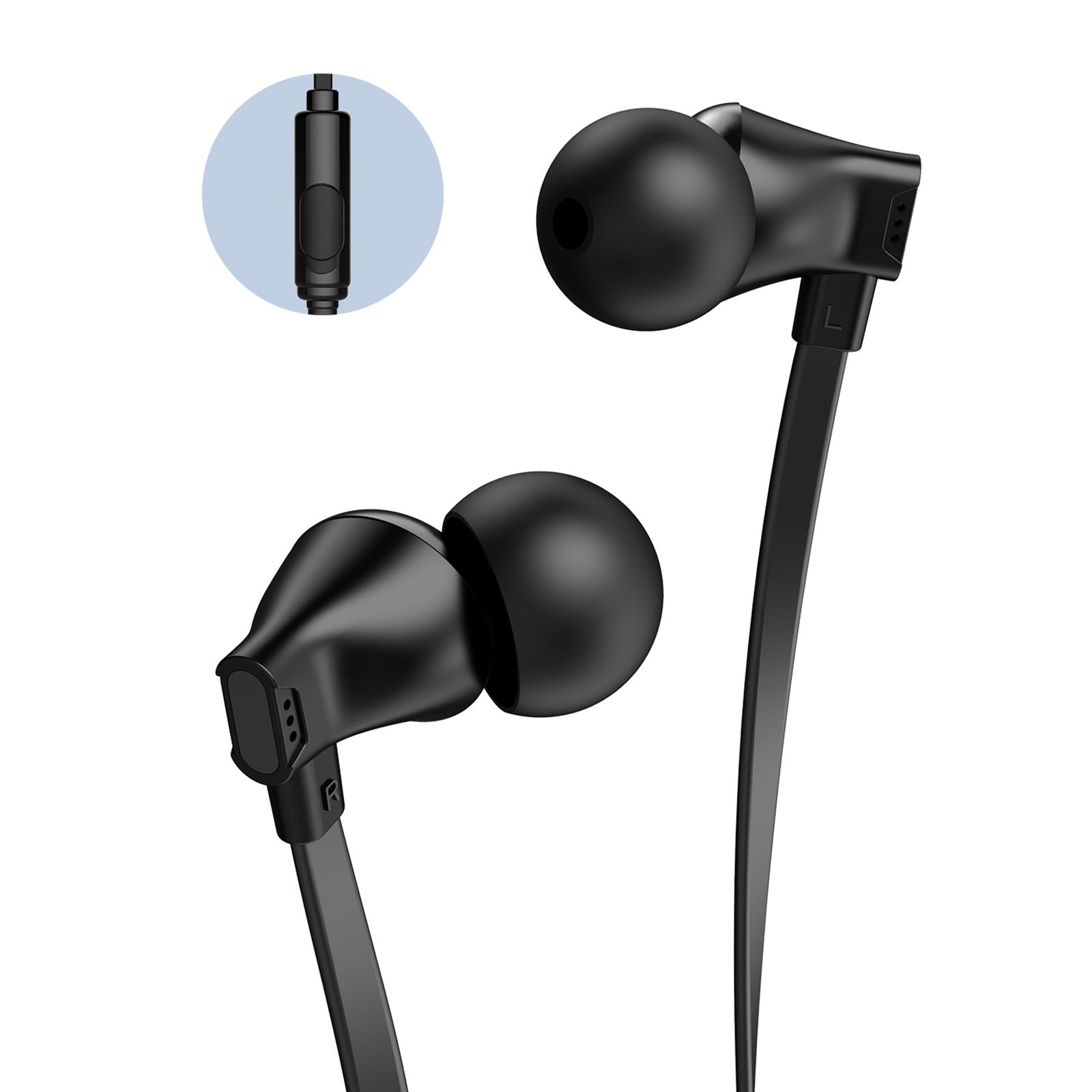 Vogek Headphones with Microphone, Noise Earbuds, Earphones with HiFi Stereo & Powerful Compatible with Smartphones, iPod, iPad, MP3 - Walmart.com