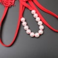 thumbnail image 5 of Panties for Women,Embroidered Hollow Low Waist Underwear Open Cut Thong with Pearl Massage Detail,Womens Underwear,Red,One Size, 5 of 5