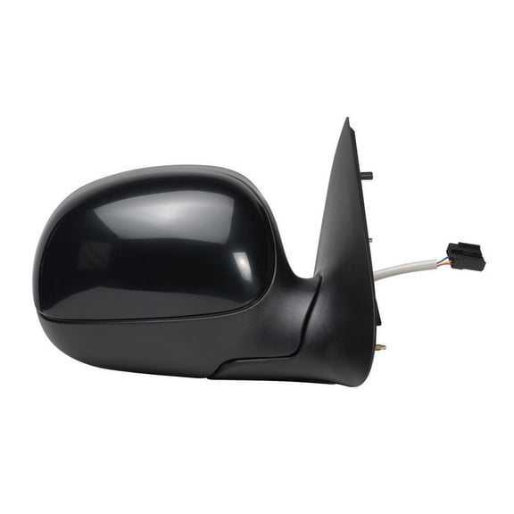 61023F - Fit System Passenger Side Mirror for 98-03 Ford F150, 98-99 F250 LD Pick-Up, black, w/ PTM cover, foldaway, Power (Will not fit on Crew Cab Models)