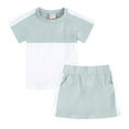thumbnail image 2 of Akiihool Outfits Short Sets For Girl Girls' T Shirt and Shorts Set for , Toddler and Little Kids (Mint Green,13-14 Years), 2 of 4