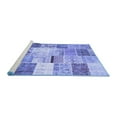 thumbnail image 2 of Ahgly Company Machine Washable Indoor Rectangle Patchwork Blue Transitional Area Rugs, 5' x 7', 2 of 4