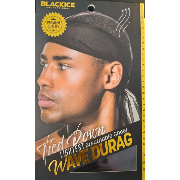 BlackIce Tied Down Wave Durag (BIC302BLA)