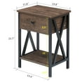 thumbnail image 4 of VECELO Modern 11.8" Eco Friendly Nightstand, Gray, 4 of 8