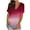 Wine, variant on Viikei 2025 Spring Summer Women Tops V-neck Shirt,Women's Fashion Casual Gradient V-neck Short Sleeve Loose T-Shirt Tops