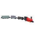 thumbnail image 4 of Alloy Pull Back Steam  Model Toy, 4 Shapes Unique Pattern Car with 1 Locomotive and 3 Carriages for Kids, 4 of 7