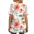 thumbnail image 5 of Patlollav Summer Tops Clearance Woman Causal V-Neck Vintage Print Blouse Short Sleeve T-Shirt, 5 of 7