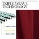 thumbnail image 4 of Cortinas NICETOWN Burgundy Blackout 107 x 137 cm, juego de 2, 4 of 9