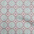thumbnail image 1 of oneOone Cotton Flex White Fabric Geometric Fair Isle Pattern Craft Projects Decor Fabric Printed By The Yard 40 Inch Wide, 1 of 4