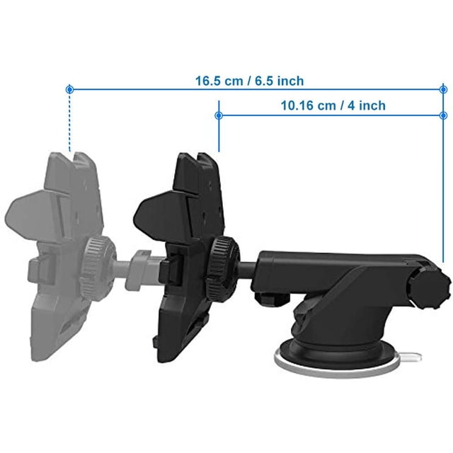 MMOBIEL Auto-Lock Universal Long Neck Car Mount Holder for Smartphones Windshield/Dashboard Grip 180 Degree Adjustable