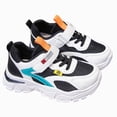 thumbnail image 3 of CAUYDY Kids Boys Girls Athletic Mesh Running Shoes Breathable Lightweight Non Slip Sneakers with Hook and Loop for Outdoor and Indoor Play(L101-Black,11.5), 3 of 9