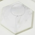 thumbnail image 3 of Collar de cadena plana Hugo Nudo gargantillas pendientes para niñas Accesorio Simple Moda Hermosa plata, 3 of 7