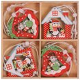 thumbnail image 1 of Coxeer Christmas Tree Decoration Wooden 12PCS Hanging Embellishments Xmas Tree Ornament, 1 of 10