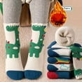 thumbnail image 5 of Children Winter Socks Boys Girls Socks 5 Pairs Warm Cotton Solid Socks Kids Thicken Sock girls flower 2-4 years old, 5 of 6