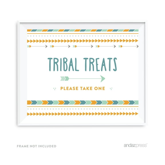 Tribal Treats Please Take One Boho Chic Tribal Birthday Party Signs