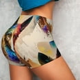 thumbnail image 4 of Uemuo Colorful Art Dog Pattern Women Workout Impact Shorts Scrunch Butt Lifting Gym Shorts Seamless Booty Biker Shorts-XX-Large, 4 of 8