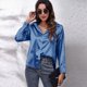 thumbnail image 1 of Blusa holgada De satén para Mujer, camisa elegante De seda, manga larga, ropa De calle para primavera y otoño, 1 of 4