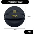 thumbnail image 2 of 1 PC Automotive Oil Cap, Engine System Oil Filling Port Replacement Modified Sealing Cap, Auto OEM Number 06K103485A Accessories, Compatible with Volkswagen and Audi Models (Black), 2 of 6